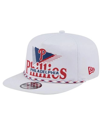 New Era Men's White Philadelphia Phillies Collide Golfer Snapback Hat