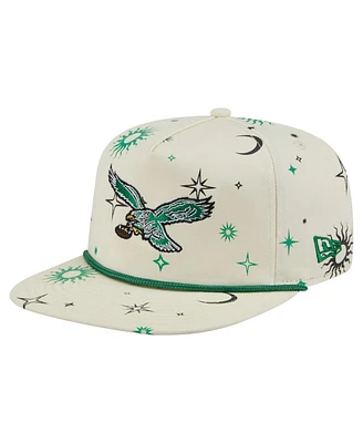 New Era Men's Cream Philadelphia Eagles Celestial Golfer Adjustable Hat