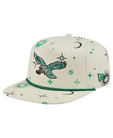 New Era Men's Cream Philadelphia Eagles Celestial Golfer Adjustable Hat