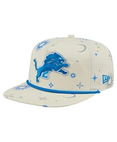 New Era Men's Cream Detroit Lions Celestial Golfer Adjustable Hat