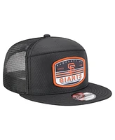New Era Men's Black San Francisco Giants Split Panel 9FIFTY Trucker Snapback Hat