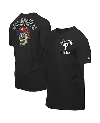 New Era Men's Black Philadelphia Phillies Sugar Skulls T-Shirt