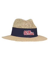 Ahead Men's Tan Ole Miss Rebels Wellington Gambler Straw Hat