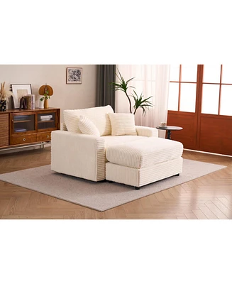 Removable Ottoman Sofa Chair: Modern Lounge Chair for Small Spaces