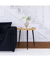 Multipurpose Side Table for Living Room, Bedroom, Balcony: Mdf and Metal