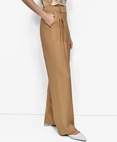 Dkny Women's High-Rise Sueded Canvas Pants