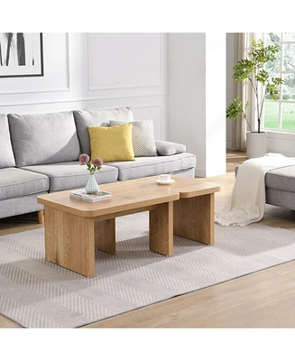 Detachable Rectangle Wood Coffee Table (47.24" x 35.43")