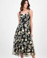 julia jordan Women's Sleeveless Square-Neck Dress