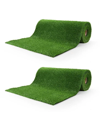 Yescom 2pcs 50x3 Ft Artificial Grass Turf 0.8" Fake Grass Rug Synthetic Lawn Indoor Batting Tunnels Outdoor Home Decor