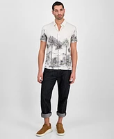 Guess Men's Palm Canyon Short Sleeve Button-Front Shirt
