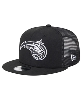 New Era Men's Black Orlando Magic 9FIFTY Snapback Trucker Hat