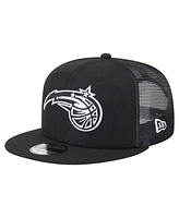 New Era Men's Black Orlando Magic 9FIFTY Snapback Trucker Hat