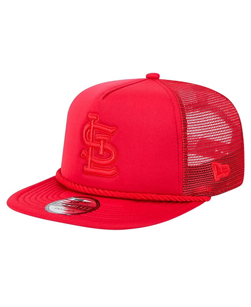 New Era Men's Red St. Louis Cardinals Tone Foam Mesh Back Golfer Snapback Hat