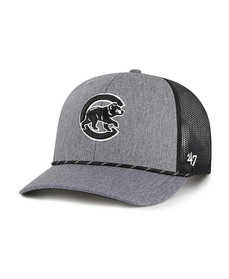 '47 Brand Men's Charcoal Chicago Cubs Carbon Rope Trucker Adjustable Hat