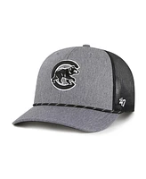 '47 Brand Men's Charcoal Chicago Cubs Carbon Rope Trucker Adjustable Hat