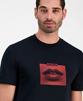 Hugo by Boss Men's Deterni Short Sleeve Crewneck Lips Graphic T-Shirt