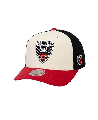 Mitchell & Ness Men's Cream D.c. United Brushed Off Pro Crown Snapback Hat