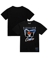 Mitchell & Ness Men's Black Cleveland Cavaliers Worldwide Collection Tri-Logo T-Shirt