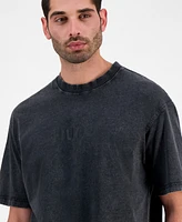 Hugo by Boss Men's Nebute Short Sleeve Crewneck Burnout Logo T-Shirt