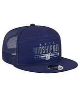 New Era Men's Navy Midshipmen Split Panel 9FIFTY Snapback Trucker Hat