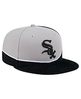 New Era Men's Black/Gray Chicago White Sox Retro Split Corduroy Snapback Hat