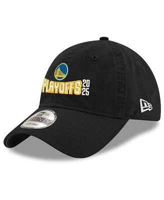 New Era Men's Black Golden State Warriors 2025 Nba Playoffs 9TWENTY Adjustable Hat