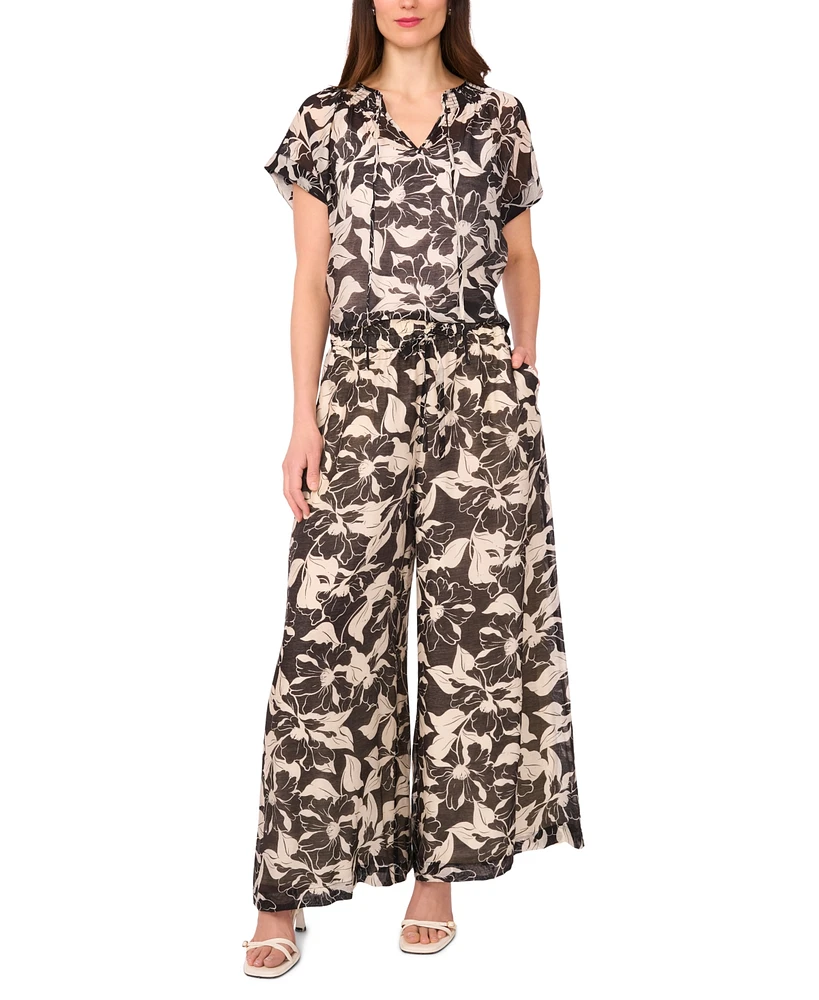 Vince Camuto Women's Shirred-Neck Peasant Blouse