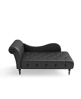 Gold Sparrow 32" Polyester Napa Diamond Tufted Chaise Lounge