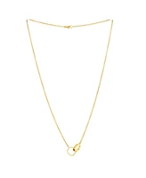 Pre-Owned Cartier Love Interlocking Necklace 18K Gold