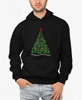 La Pop Art Men's We Wish You A Merry Christmas Word Hooded Sweatshirt