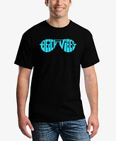 La Pop Art Men's Beach Vibes Word T-Shirt