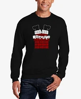 La Pop Art Men's Chimney Santa Word Crewneck Sweatshirt
