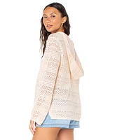 Roxy Juniors' Hippie Love Cotton-Blend Relaxed Sweater