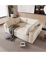 Modular Sofa w/Storage, Usb, Wireless Charger, Bluetooth Speaker