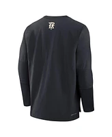 Nike Men's Black Texas Rangers Authentic Collection City Connect Lightweight Player Tri-Blend Performance Long Sleeve T-Shirt