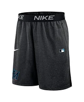 Nike Men's Black Miami Marlins Authentic Collection Performance Knit Shorts