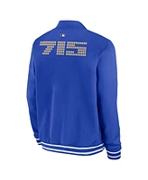 Nike Men's Royal Atlanta Braves Authentic Collection City Connect Full-Zip Bomber Jacket