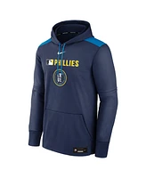 Nike Men's Navy Philadelphia Phillies Authentic Collection City Connect Therma Pullover Hoodie