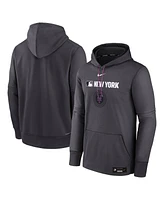 Nike Men's Anthracite New York Mets Authentic Collection City Connect Therma Pullover Hoodie