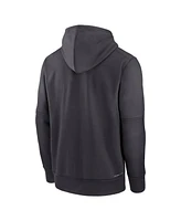 Nike Men's Anthracite New York Mets Authentic Collection City Connect Therma Pullover Hoodie