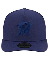 New Era Men's Navy Miami Marlins Color Pack A-Frame 59FIFTY Fitted Hat