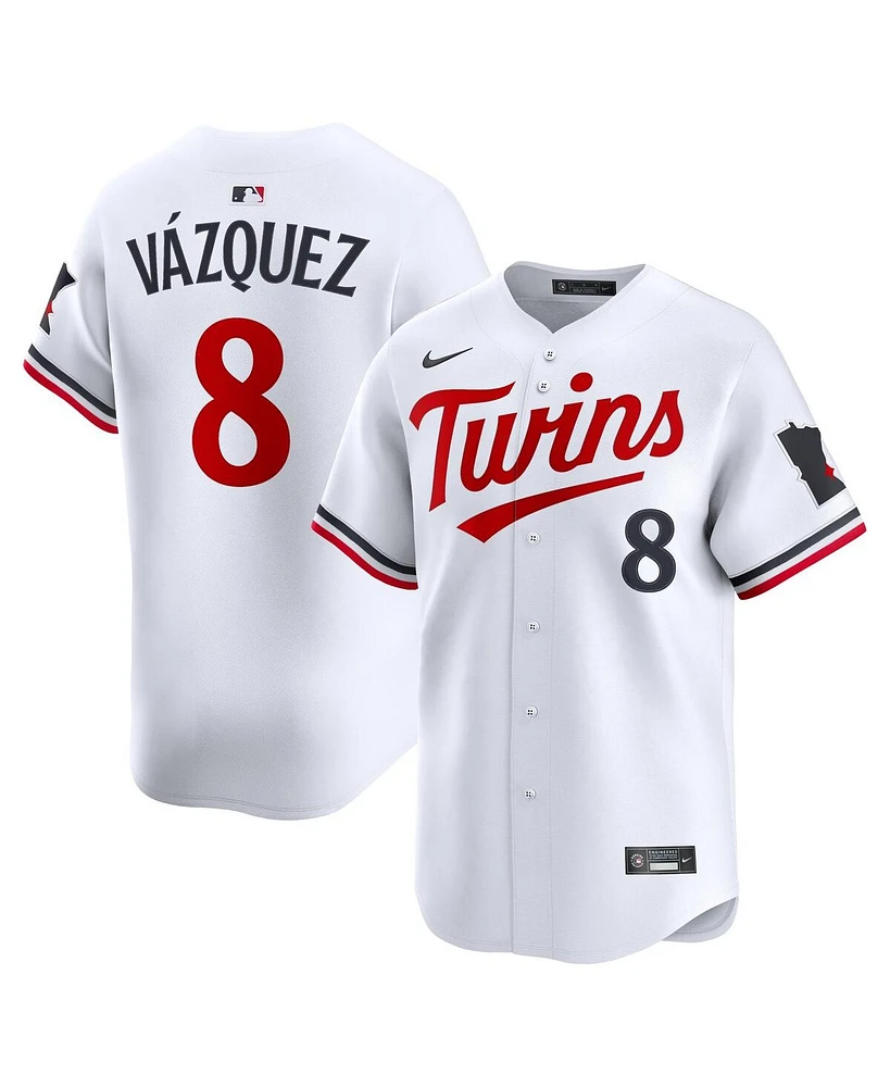 Nike Men's Christian Vazquez White Minnesota Twins Home Limited Jersey