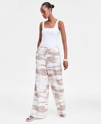 I.n.c. International Concepts Women's Printed Wide-Leg Pants, Exclusively at Macy's