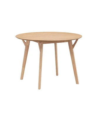 42" Round Dining Table: Modern Wood Table for 4