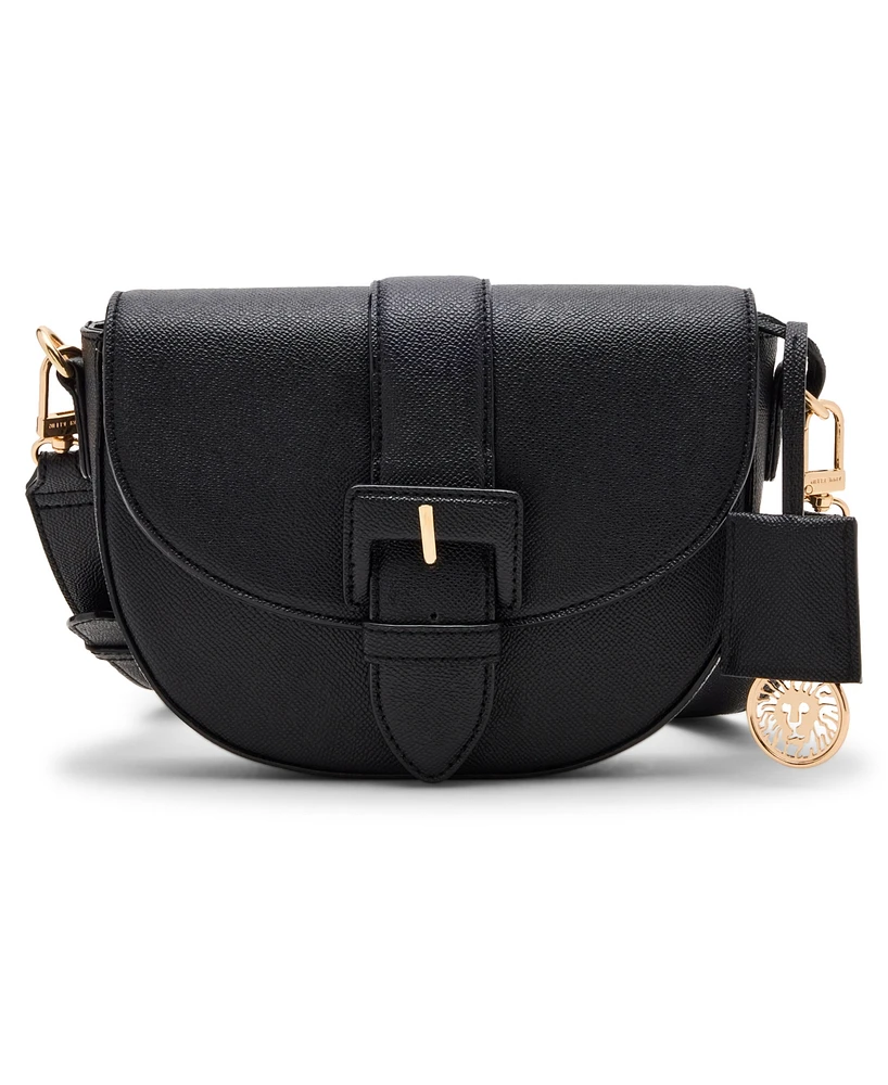 Anne Klein Covered Buckle Saddle Small Crossbody Bag