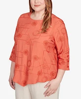 Alfred Dunner Plus Geometric Top