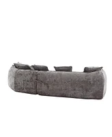 Modular Sectional Sofa, U-Shaped Couch with Sofa for five & Pillows, Modern Minimalist chenille Fabric Large Comfy Cloud Sofas, Living Room Furniture