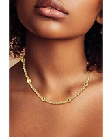 Rachel Zoe Gold Plated Beaded Ball Station Necklace