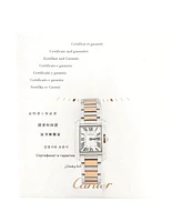 Pre-Owned Cartier Tank Anglaise Quartz Watch in Stainless Steel and Rose Gold 23mm