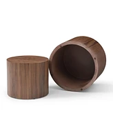 Nesting Coffee Tables (Set of 2) - Natural, 4 Colors